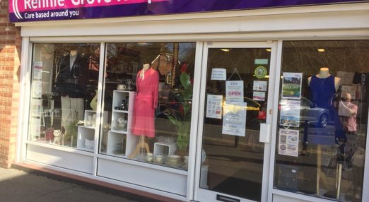 Sustainable fashion at Rennie Grove Bourne End charity shop