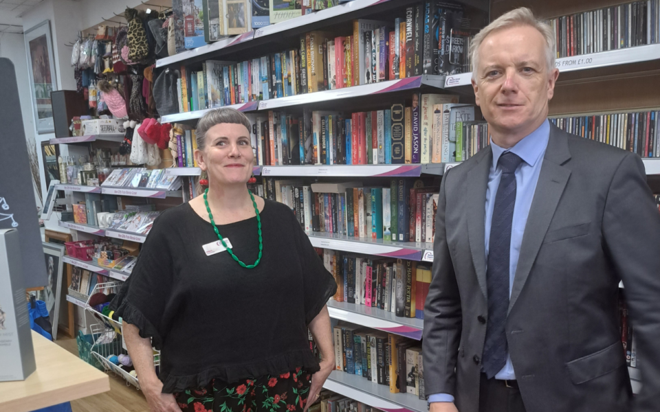 Rob Butler MP visiting his local shop in Bedgrove, Aylesbury