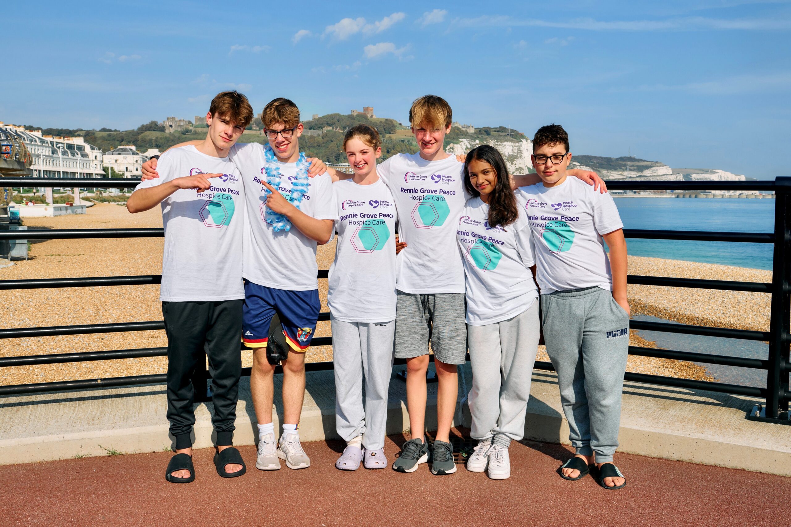 Teens complete channel relay swim