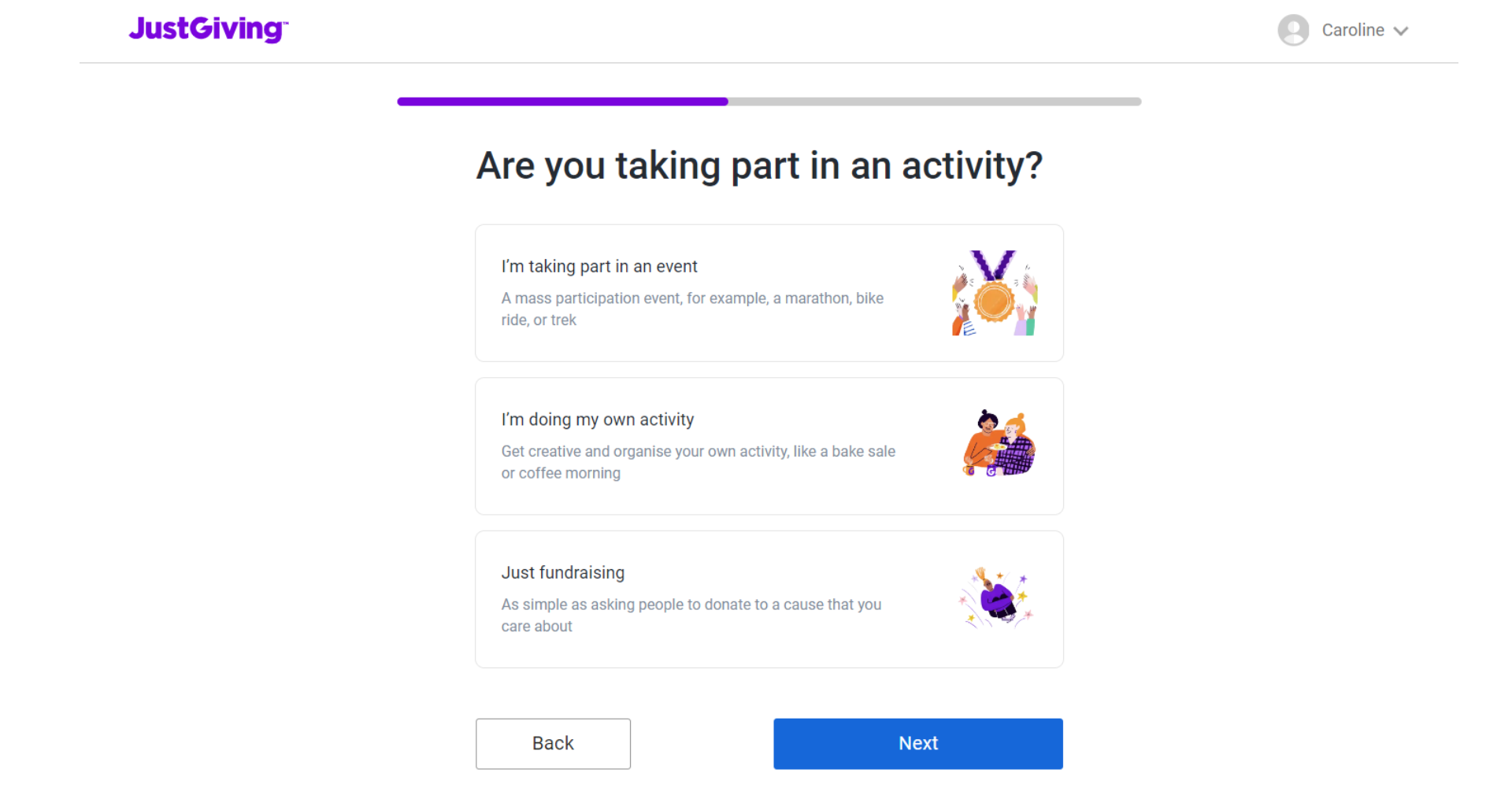 JustGiving guide - how to set up a JustGiving page
