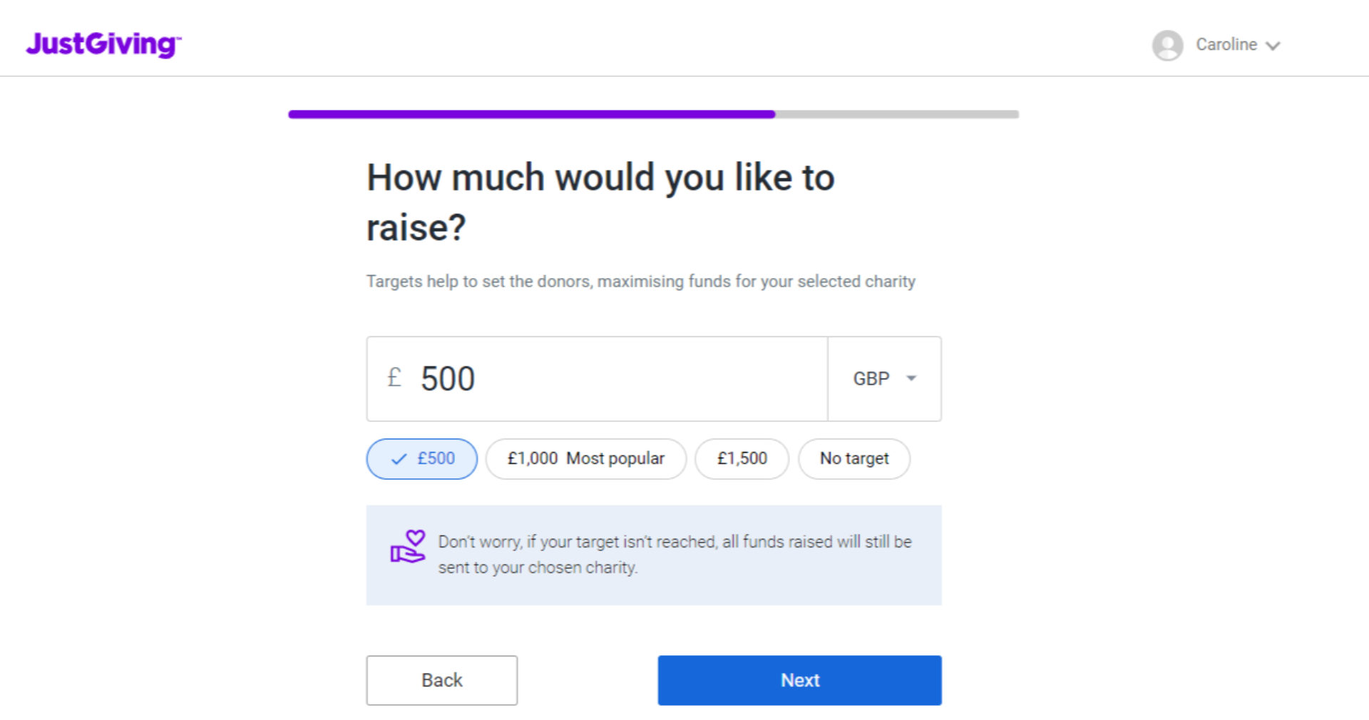 A guide to setting up a JustGiving page