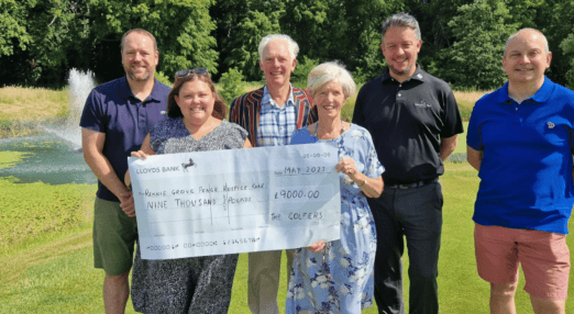 Golf day- cheque presentation