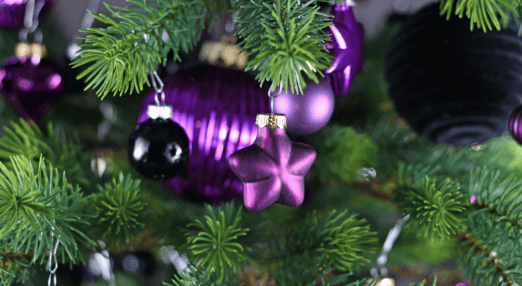 Purple Christmas bauble