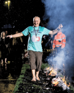 john a rennie grove peace volunter walker across the coals