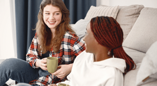 teenagers at a bereavement group