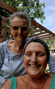 Amanda with her mum during her stay at the Peace Hospice Inpatient Unit